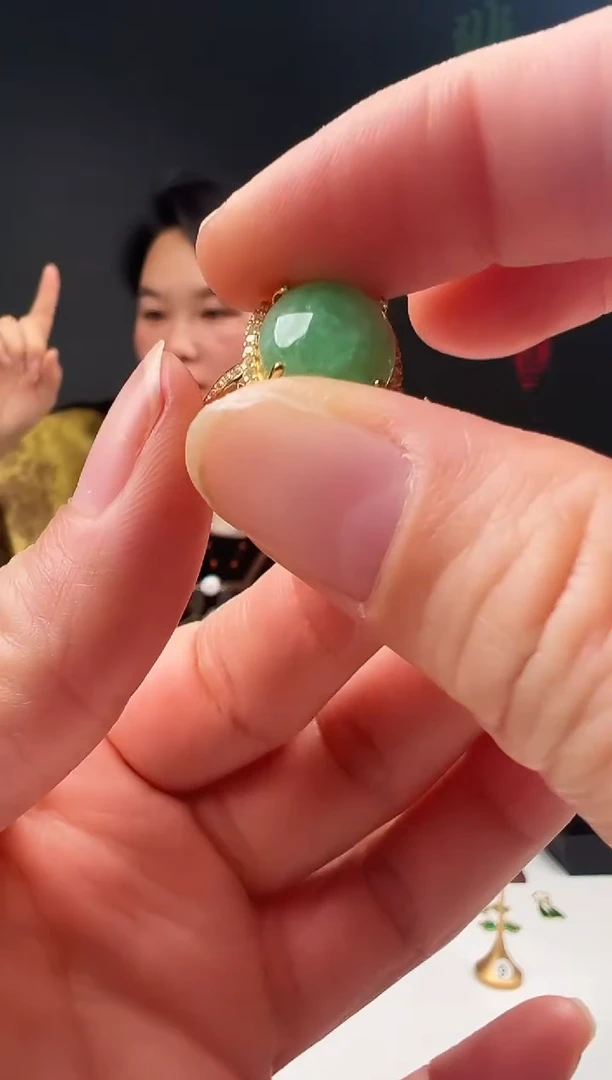 银S925镶嵌戒指翡翠002