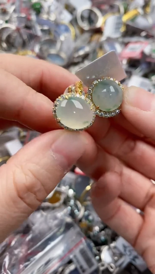 银S925镶嵌戒指翡翠222----4