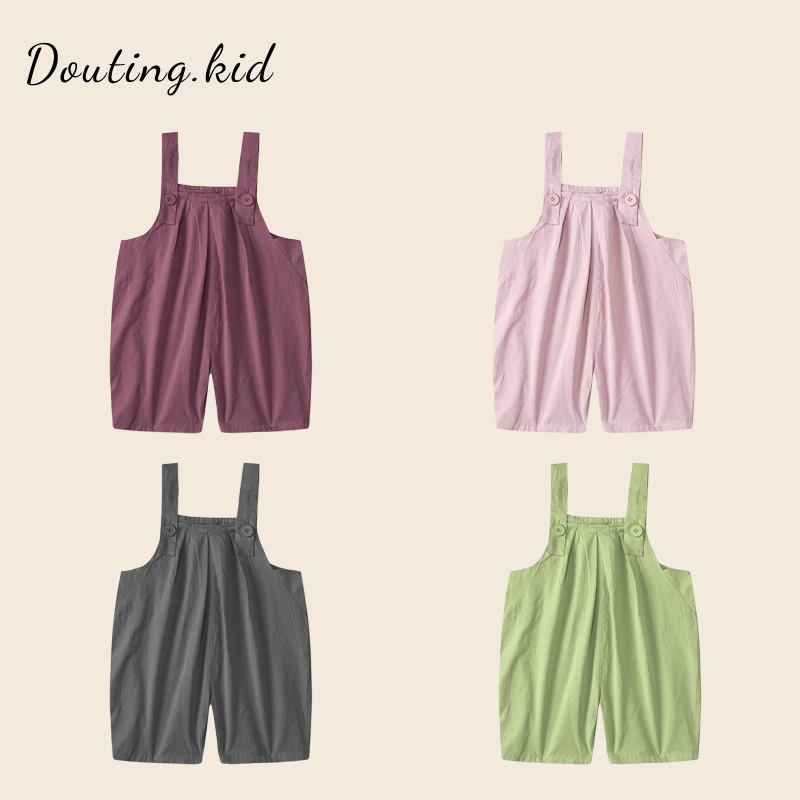 A类 | 6个色 | 100%棉 | 婴幼儿背带裤0-1岁简约压褶裤YT2501027