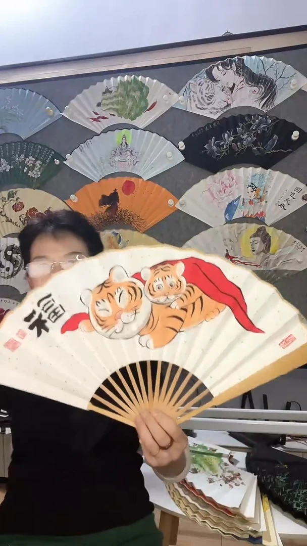 扇子十寸十五方玉竹折扇