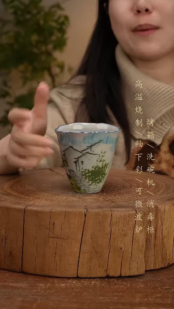 碗瓷景德镇手工手绘高温瓷釉下彩