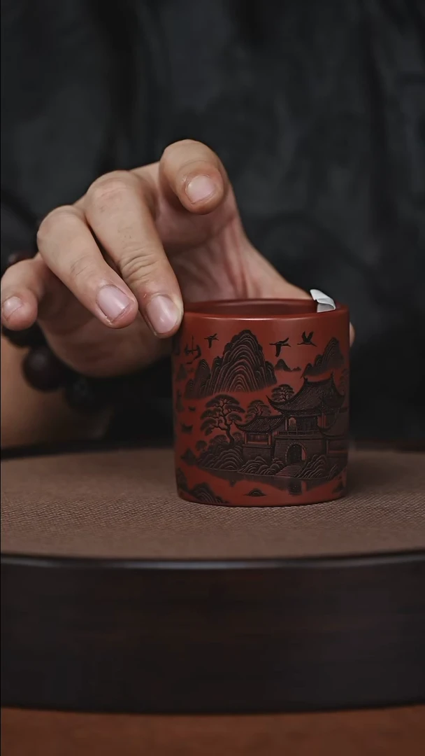 茶杯紫砂原矿紫砂
