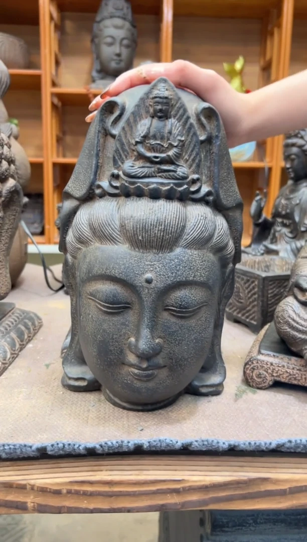 陶土【火山泥】观音佛首