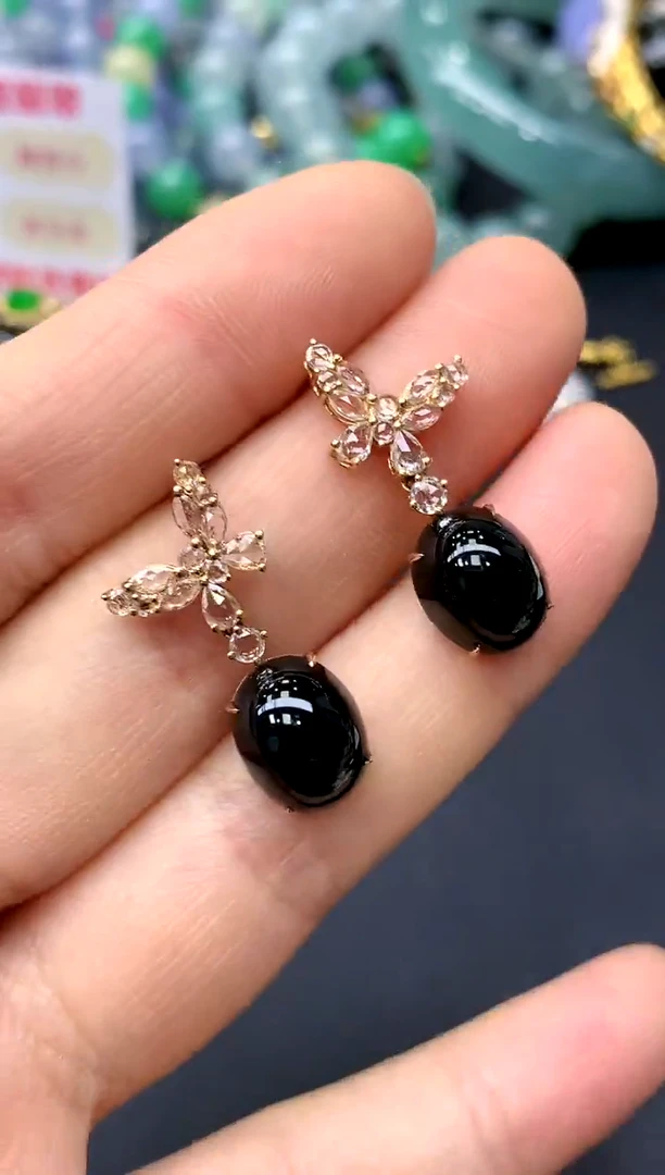 18K金镶嵌翡翠耳饰289-中国好珍宝