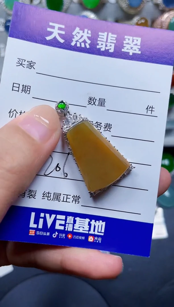 颈饰银S925镶嵌翡翠206