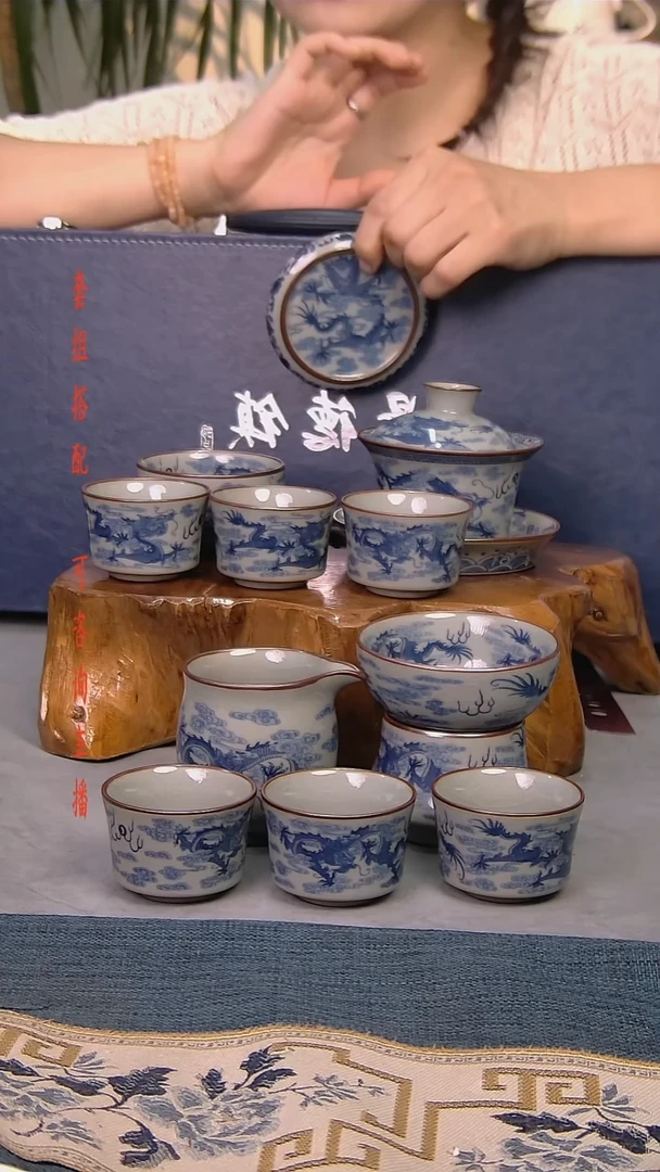 简装家用款11件套 老陶泥开片纹陶瓷茶具