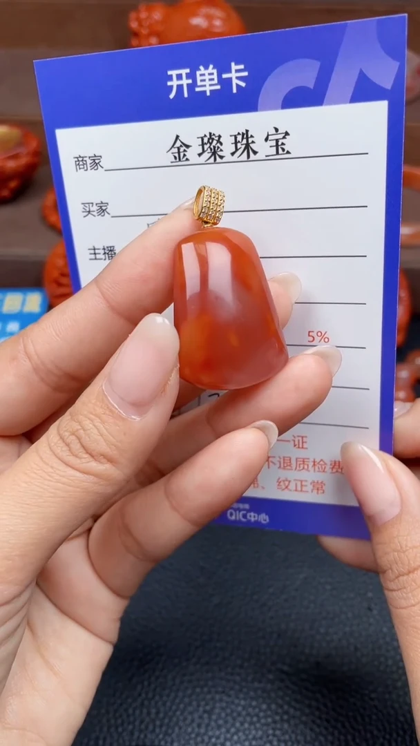 颈饰银S925镶嵌南红玛瑙Y1323