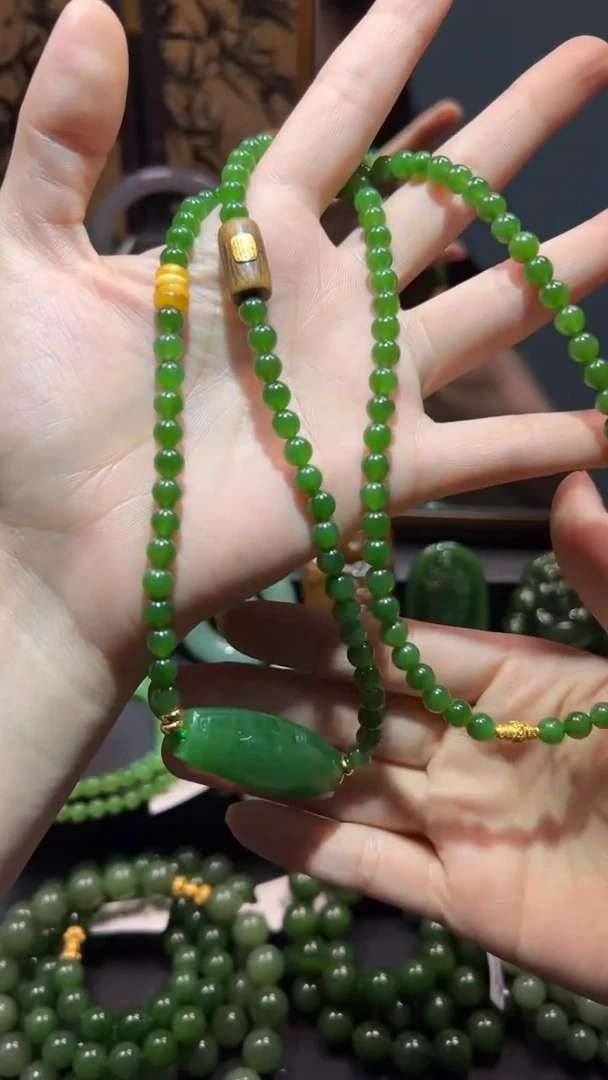 和田玉（碧玉）未镶嵌吊坠(赠链)1