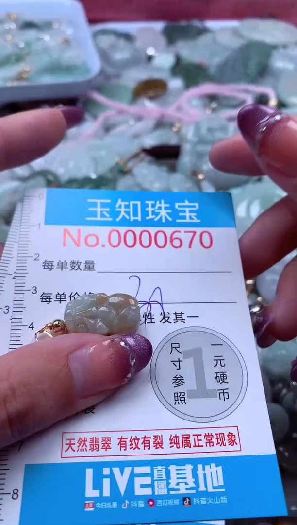翡翠未镶嵌吊坠(不含链)670