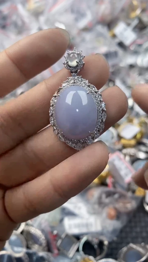 银S925镶嵌戒指翡翠666                 4