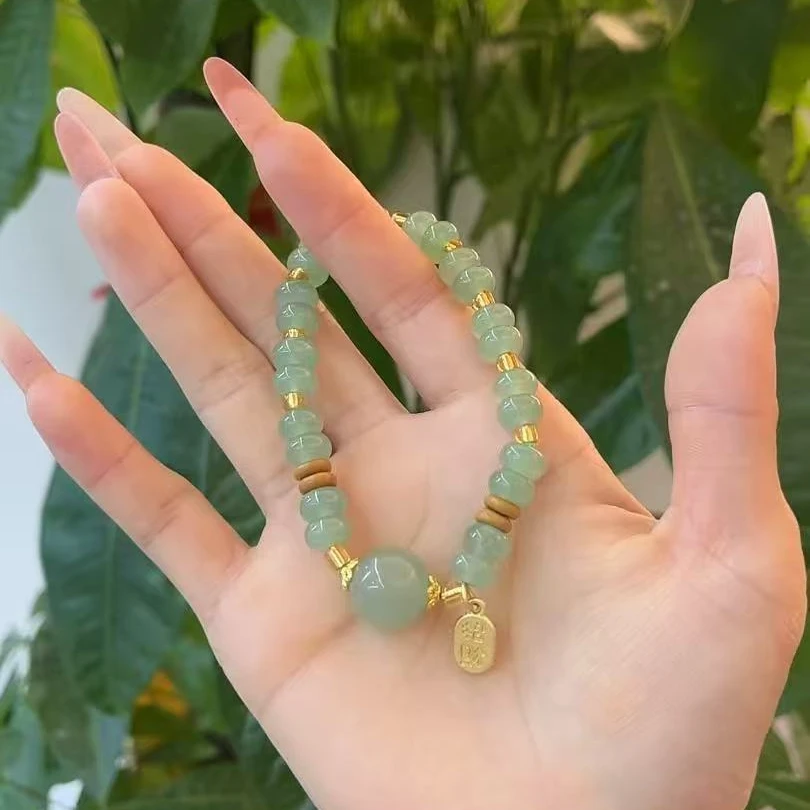 东陵玉手链女款复古小众玉手串