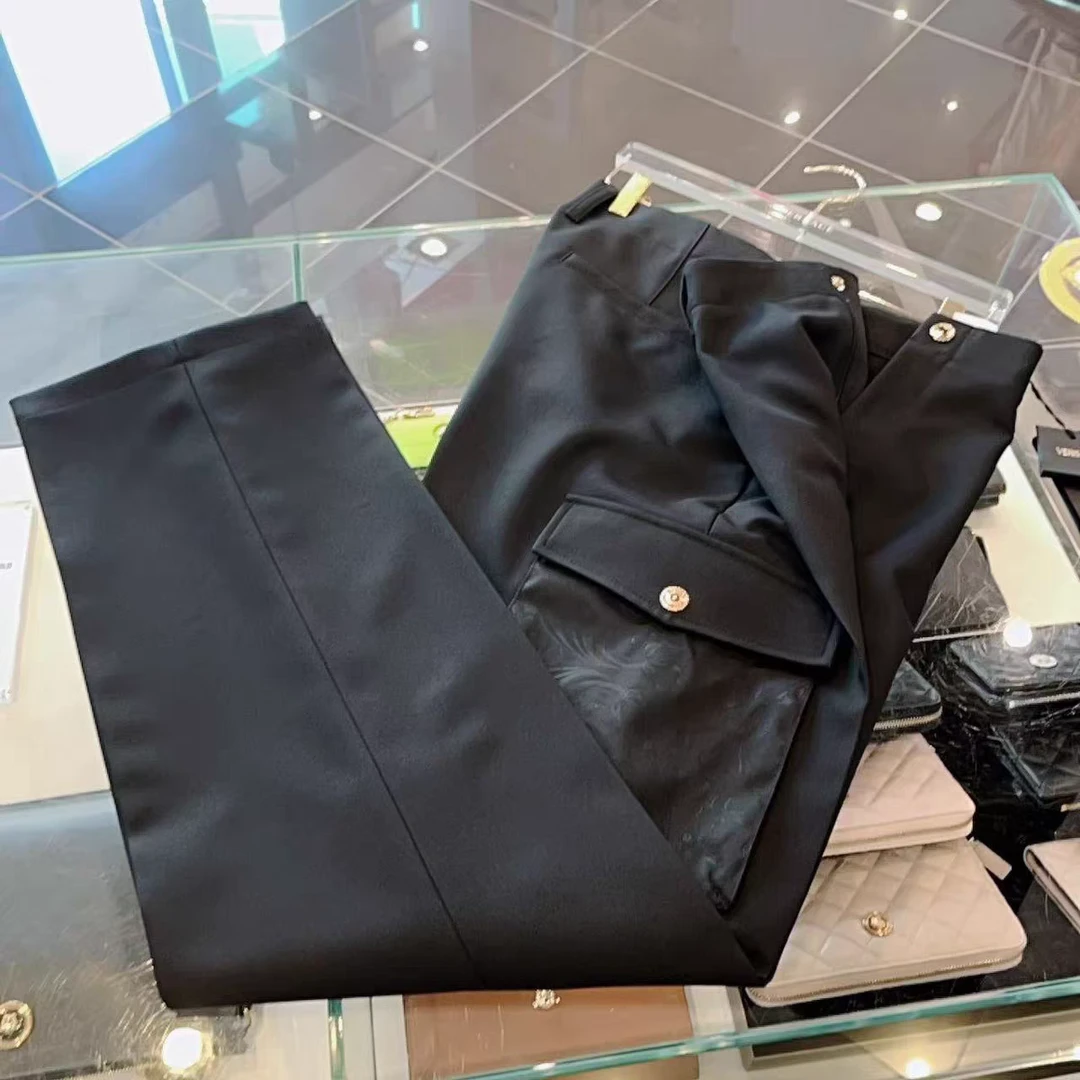 未使用 VERSACE/范思哲 男士巴洛克暗纹印花工装裤