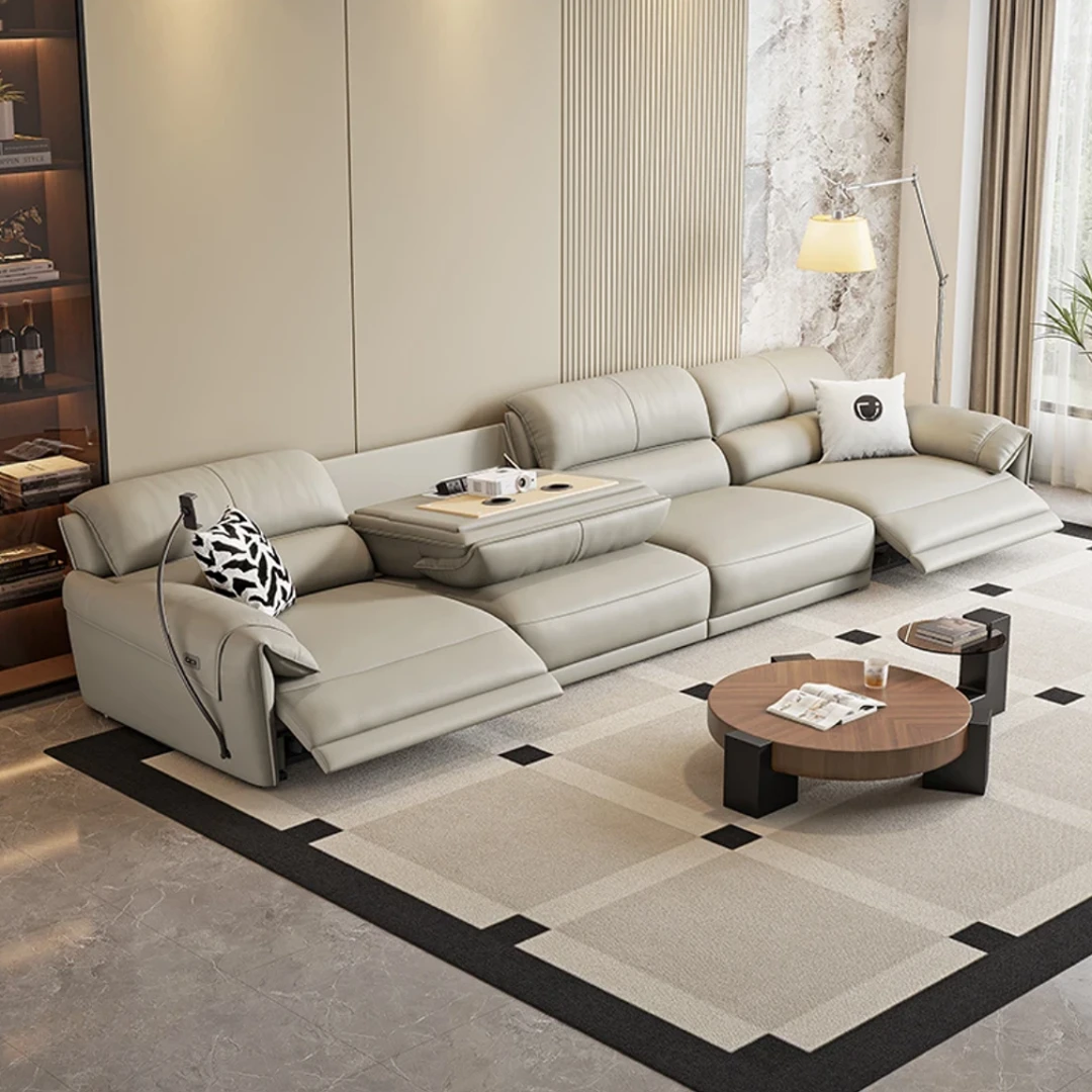 艺西特T216功能沙发现代极简客厅沙发真皮意式家用沙发零靠墙沙发