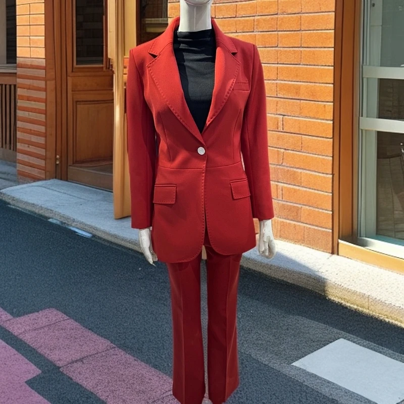 高端长款气质时尚修身职业显瘦长袖西服韩版小西装网红休闲女士