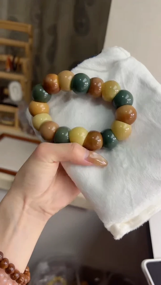 手串菩提根/象牙果沐l85紫美人玉化蒜瓣大肠21mm手串