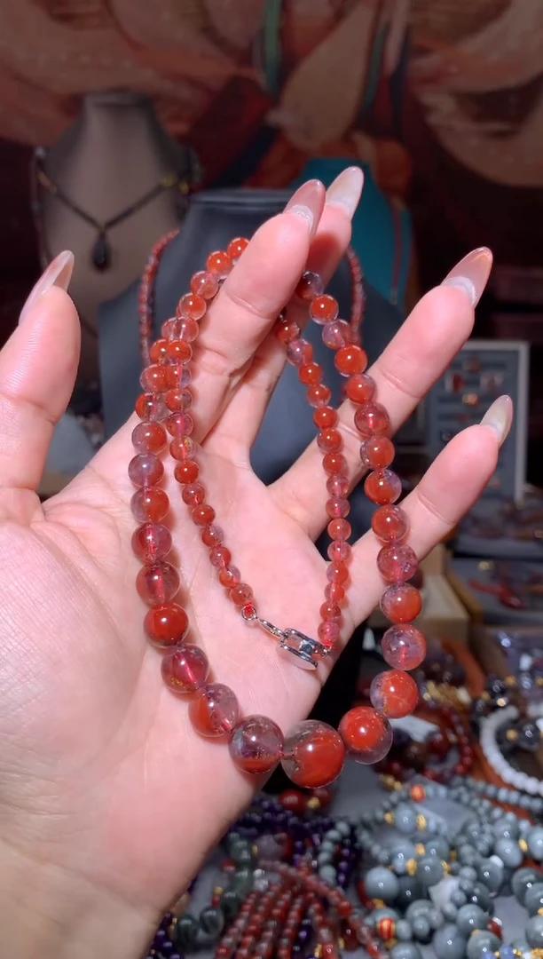 未镶嵌珠宝半成品水晶红极光塔链多样性发其1