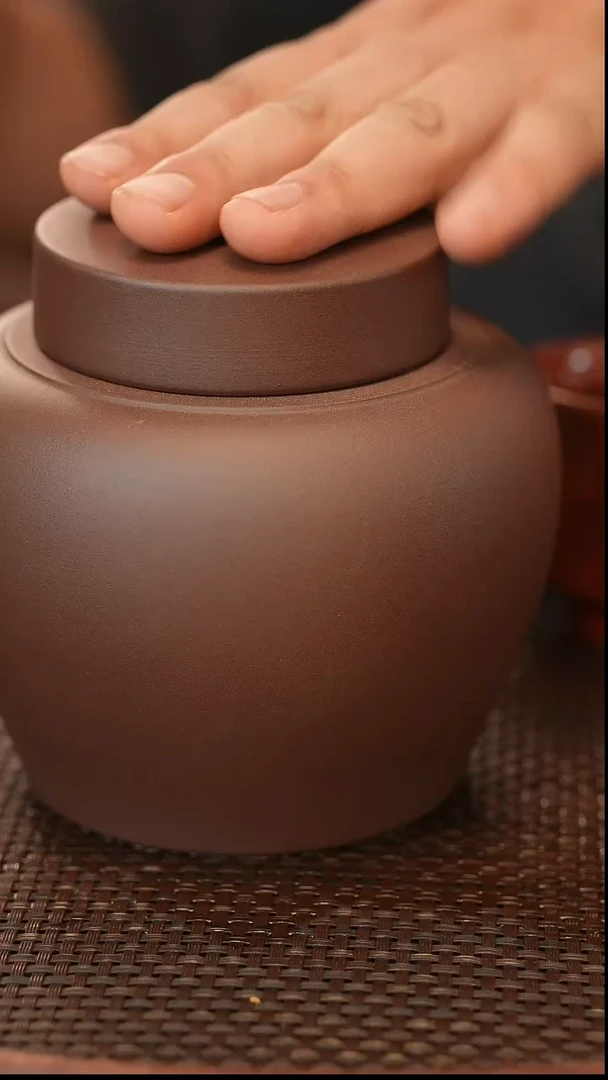 茶壶紫砂原矿手工制作茶叶罐