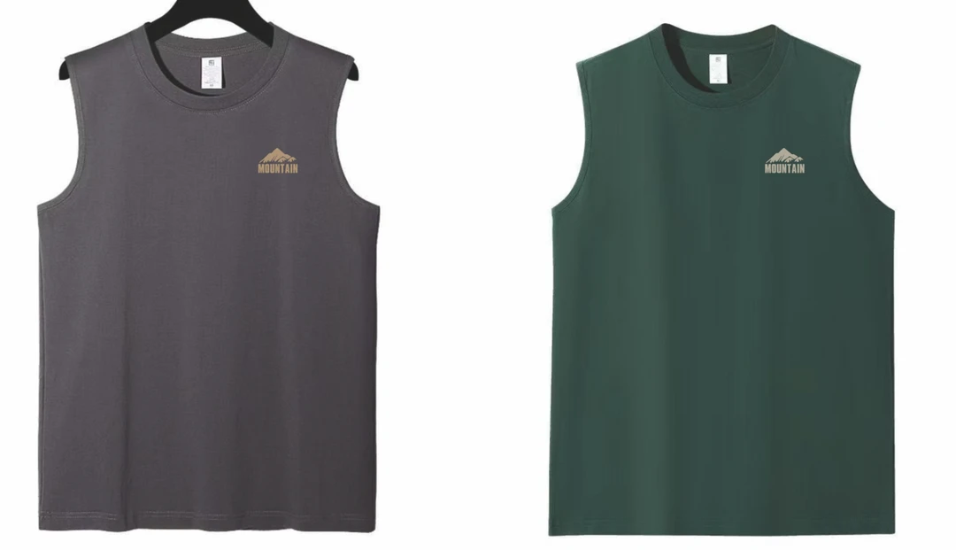 【S29139】无袖印花背心男女爆款2025运动夏季款