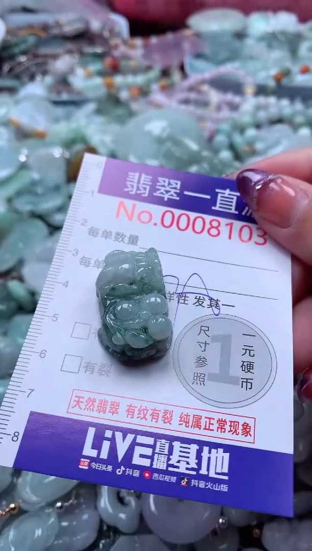 翡翠未镶嵌吊坠(不含链)8103