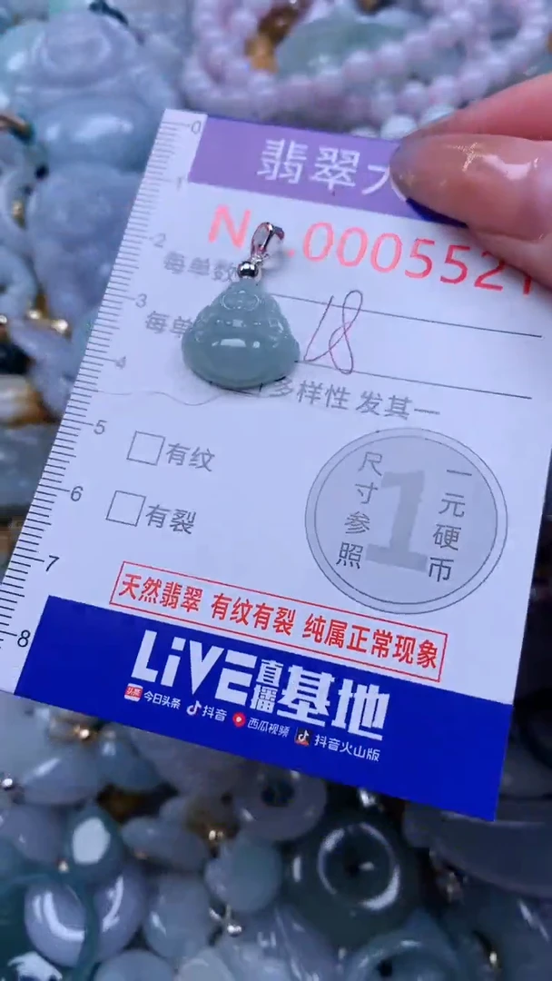 翡翠未镶嵌吊坠(不含链)5521