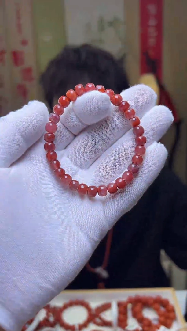 未镶嵌7mm南红玛瑙九口老型单圈