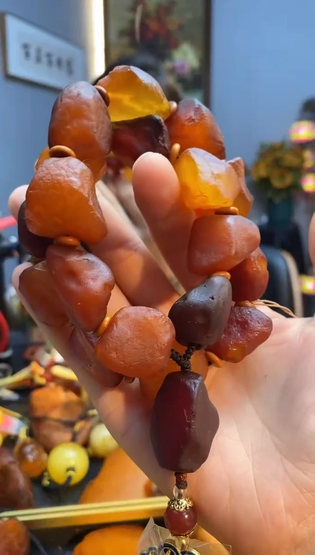 手链琥珀未镶嵌手持