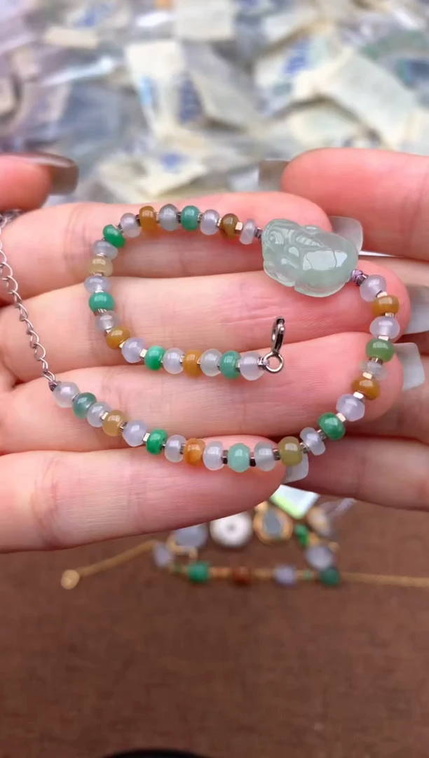 银S925镶嵌挂件翡翠—