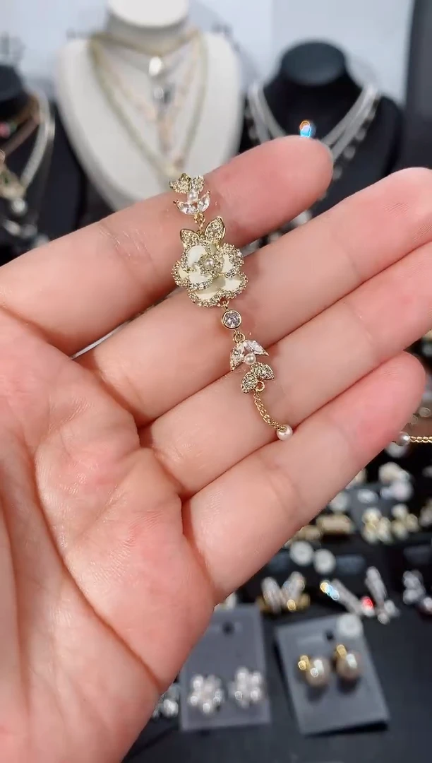 铜合金无925银手链7155