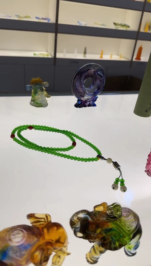 手工艺品琉璃佛珠108颗卡0.8