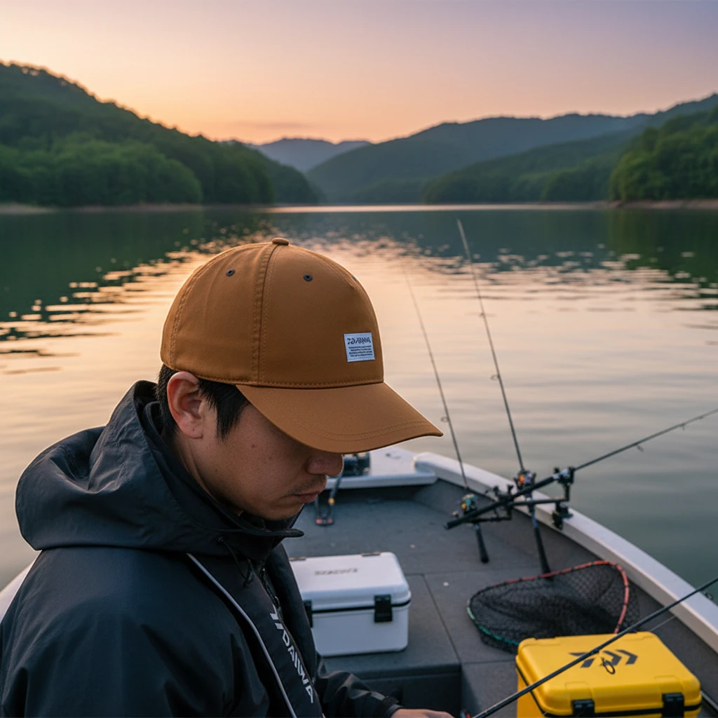 DAIWA/达亿瓦DC6723钓鱼帽透气防风遮阳帽海钓帽钓鱼帽摩卡色户外