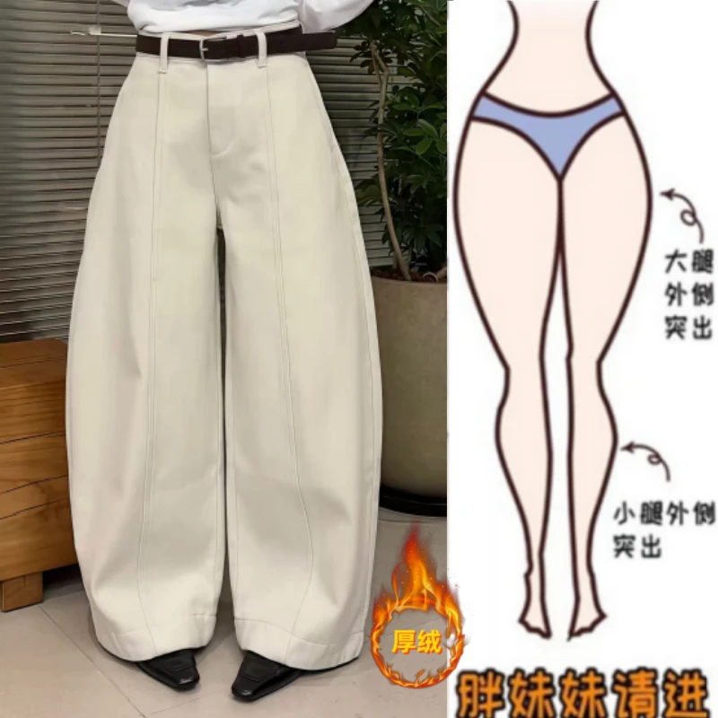 格洛森女装冬季新款高腰显瘦加绒加厚时尚百搭气质减龄弯刀牛仔裤