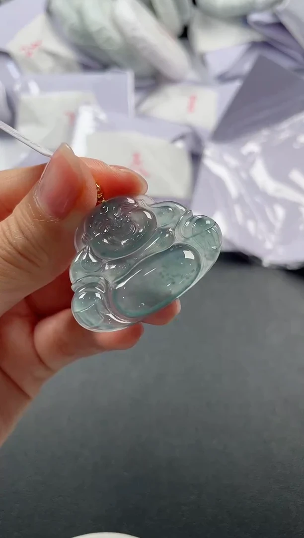 翡翠18K金镶嵌颈饰基地发货H 1860