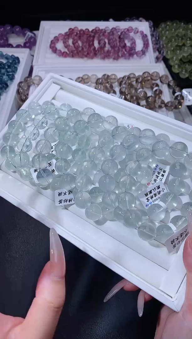 手链未镶嵌萤石75.2绿萤石手串 多样性发其一 微色差