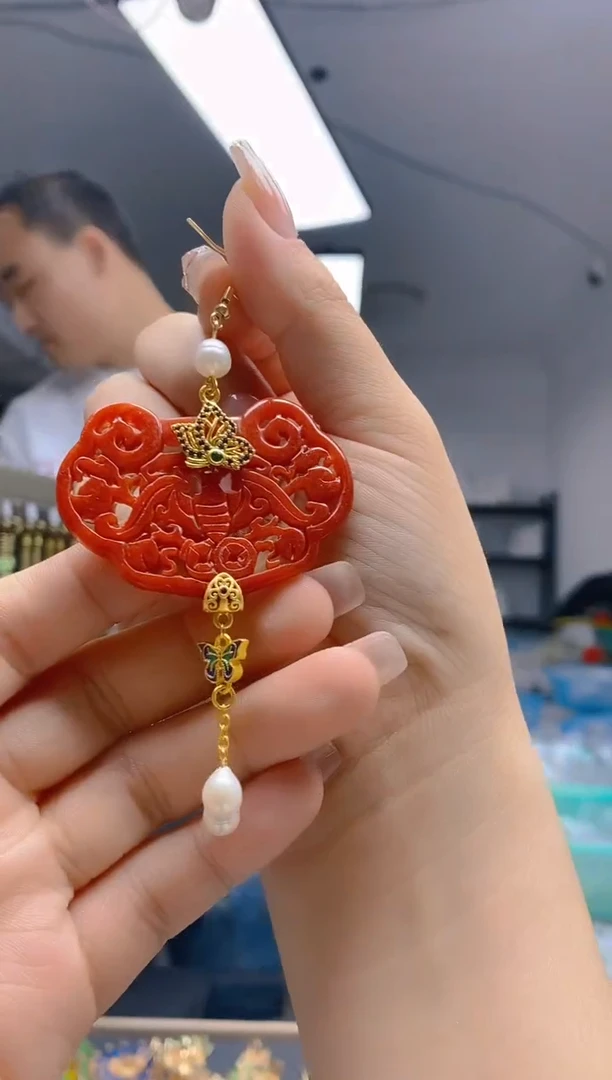 【闪购商品】翡翠耳饰合金398翡翠耳钩一个