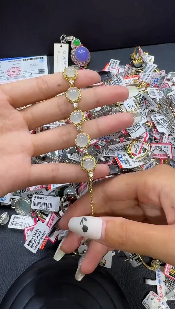 翡翠戒指银S925镶嵌戒指49