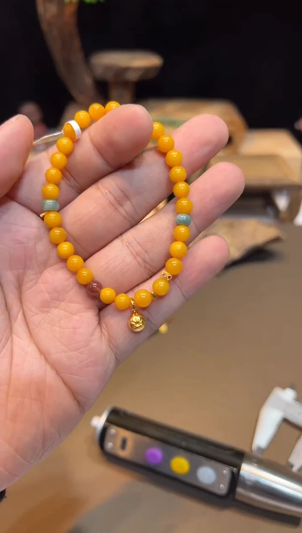 手链琥珀未镶嵌手饰@@E6700