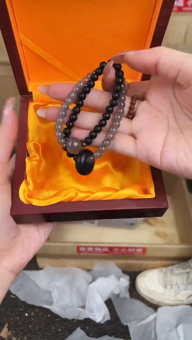 万家文玩阁黑檀双圈链接@@SP040