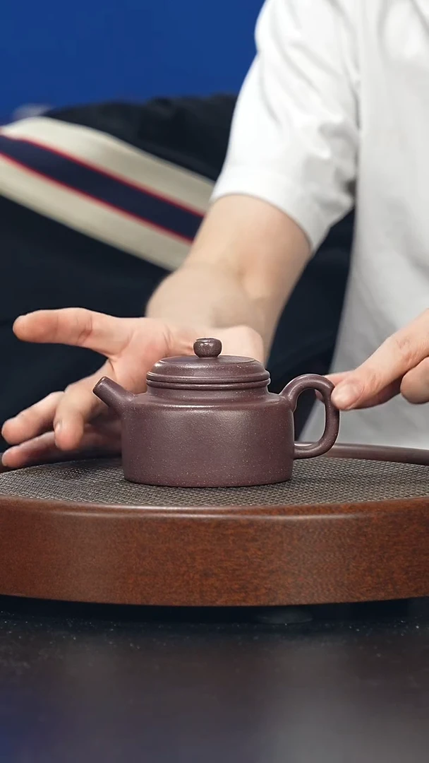 茶壶紫砂德中-千禧紫泥-全手工无添加-容量190cc