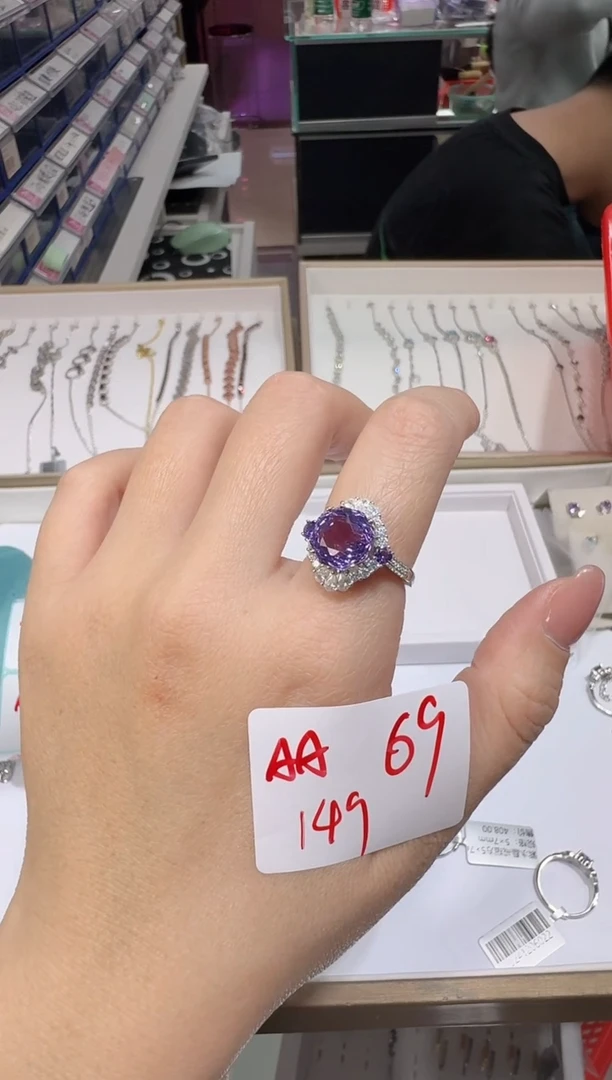 【闪购商品】水晶戒指银S925镶嵌多样性发一AA69