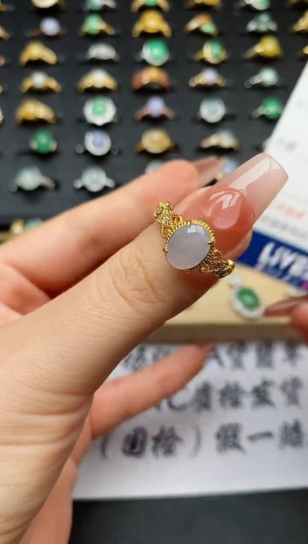 翡翠戒指银S925镶嵌..........
