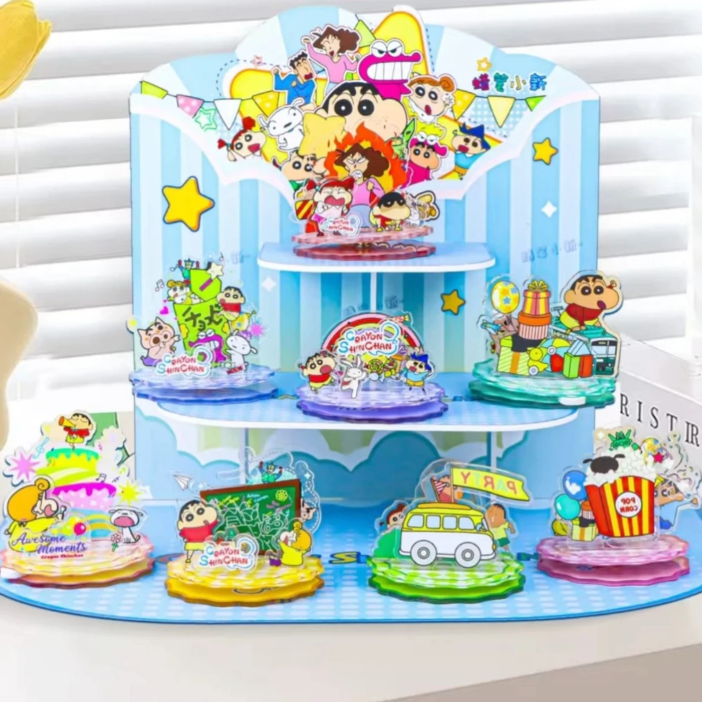 蜡笔小新系列-转转乐立牌立体左卫门小葵摆件潮玩手办礼物