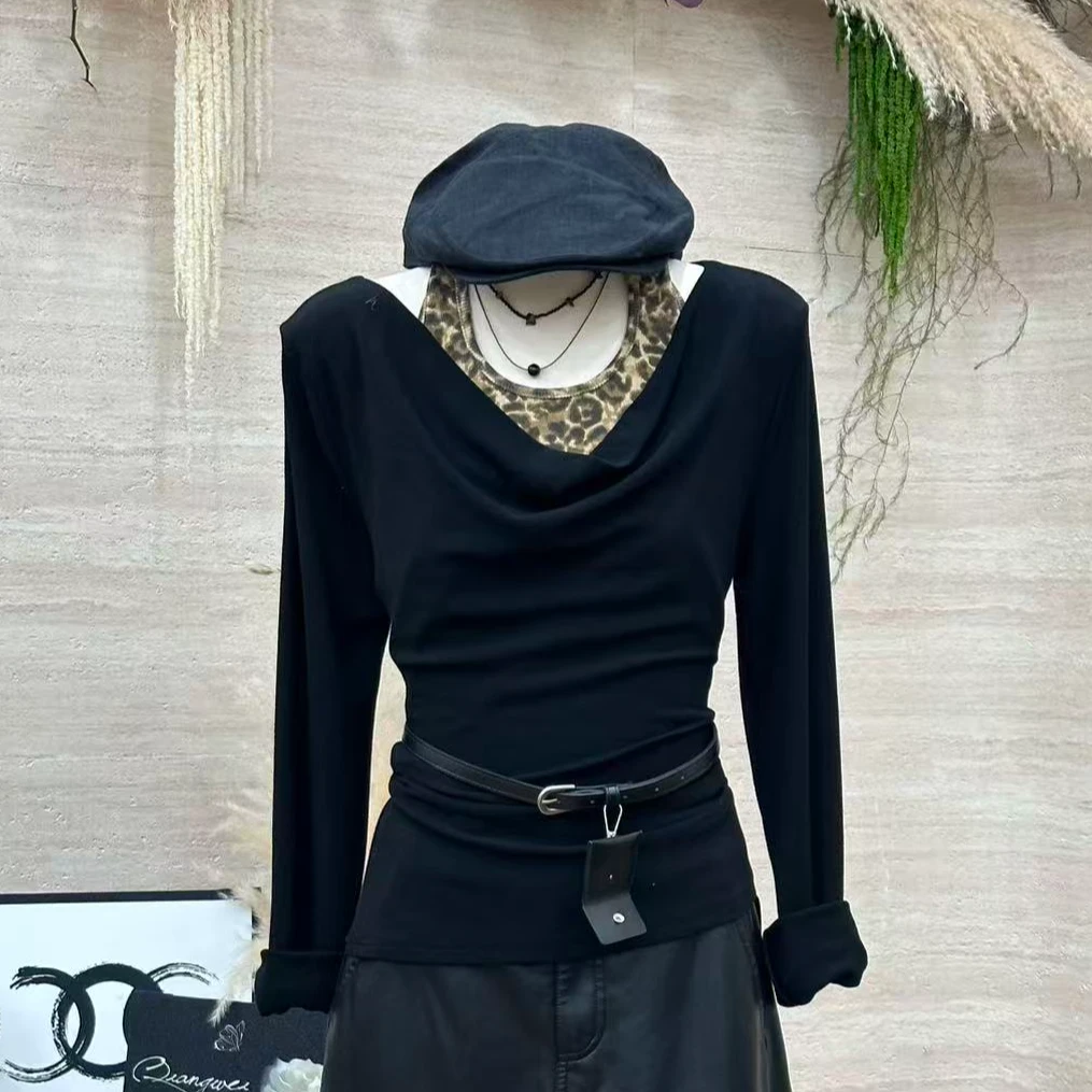 【暗夜豹影】法式修身显瘦气质上衣-00548