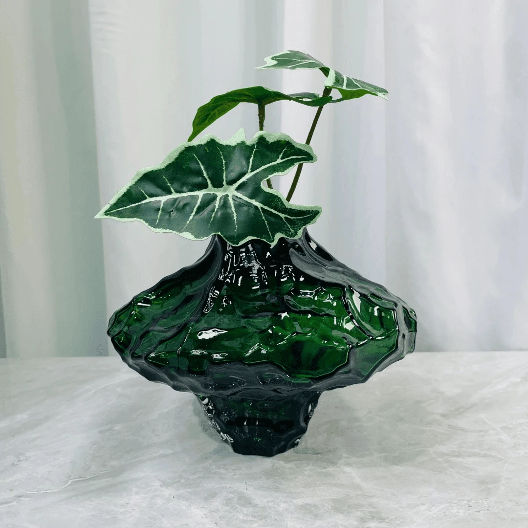 北欧简约轻奢时尚松要峡谷玄关摆件琉璃花瓶