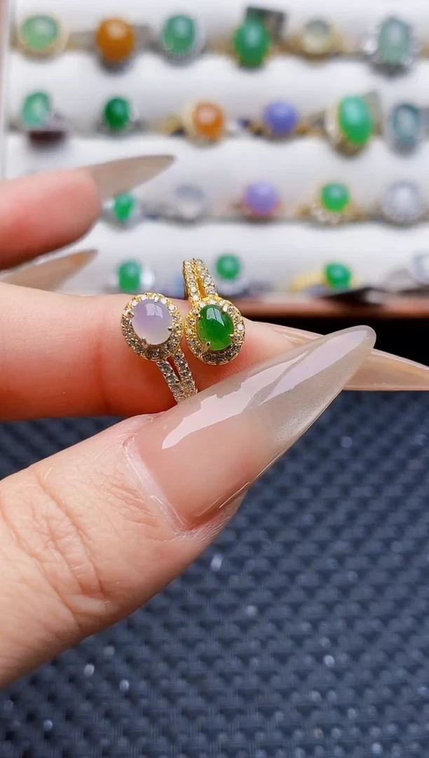 银S925镶嵌戒指翡翠1557