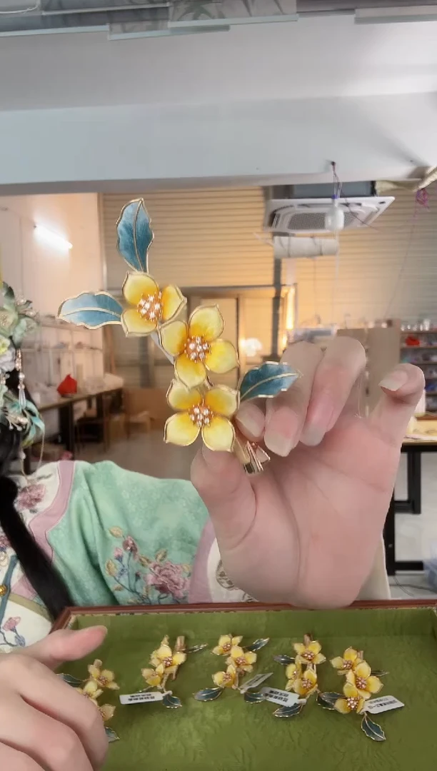 无铜合金 300 非遗绒花夹子