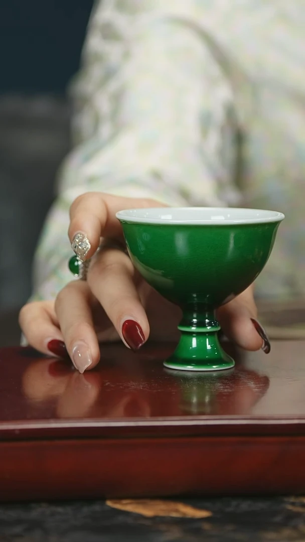 【闪购商品】 瓷堂里郎窑绿杯子