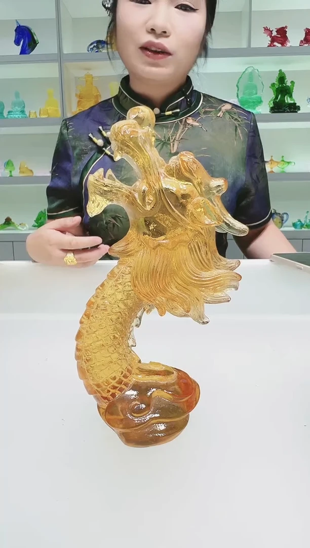 手工艺品琉璃古法琉璃龙抬头
