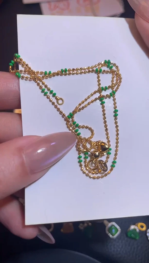 颈饰银S925镶嵌翡翠1