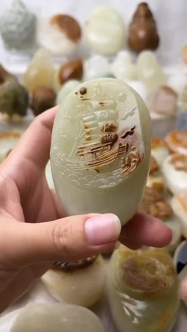 石材古青石棉纹正常不退换一帆风顺微瑕