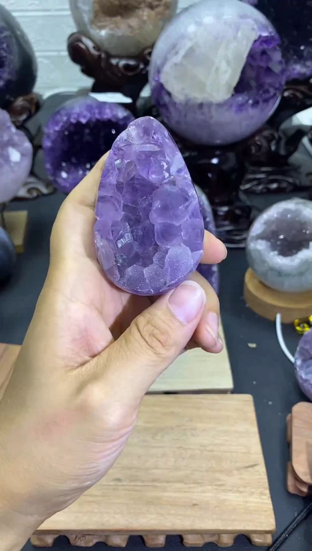 未镶嵌紫晶大型摆件（非配饰）500号龙蛋